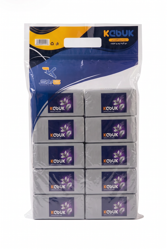 دستمال کاغذی 250 برگ کابوک مدل اقتصادی بسته 10 عددی